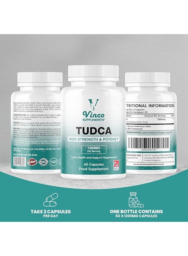 Vinco Supplements TUDCA – 1200 mg – Advanced Liver Detox & Digestive Support – 60 Capsules - Image 4